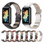 MIJOBS Cinturino per orologio in pelle di vacchetta, For Huawei Band 7 / 7 NFC