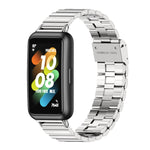 Cinturino per orologio con fibbia in metallo in acciaio inossidabile bambù Mijobs, For Huawei Band 7 / 7 NFC