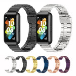 Cinturino per orologio con fibbia in metallo in acciaio inossidabile bambù Mijobs, For Huawei Band 7 / 7 NFC
