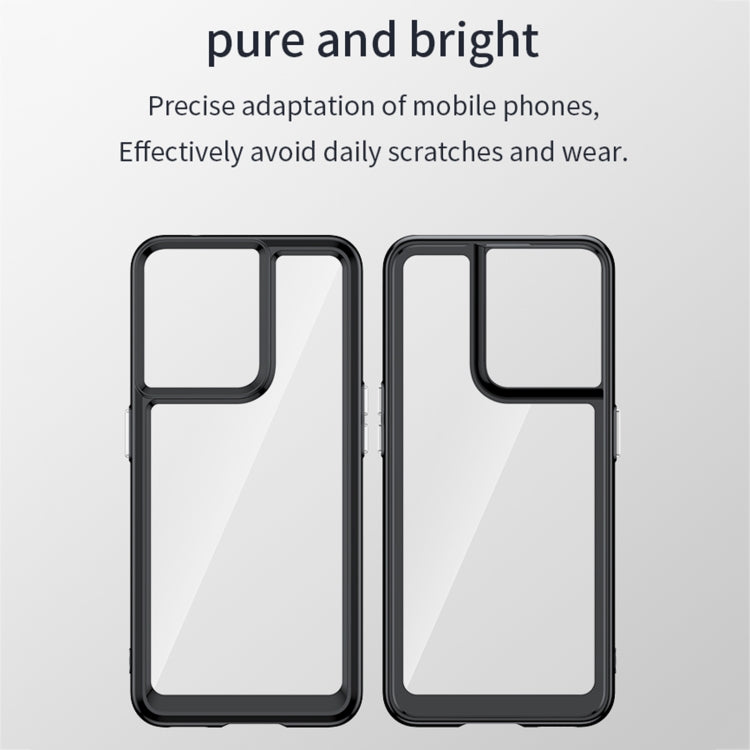 Custodia per telefono in acrilico + TPU serie colorata, For OPPO Reno8 India