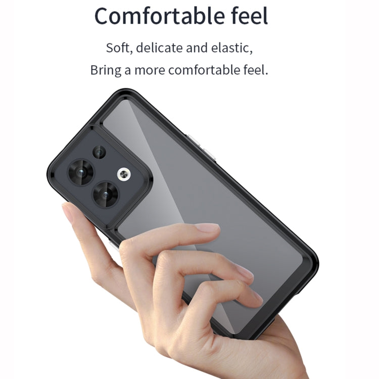 Custodia per telefono in acrilico + TPU serie colorata, For OPPO Reno8 India