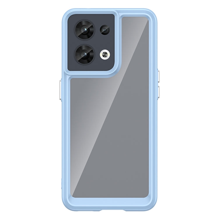 Custodia per telefono in acrilico + TPU serie colorata, For OPPO Reno8 India