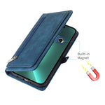 Custodia per telefono in pelle con cerniera e slot per schede con fibbia, For iPhone 14 Pro Max, For iPhone 14 Pro, For iPhone 14 Plus, For iPhone 14
