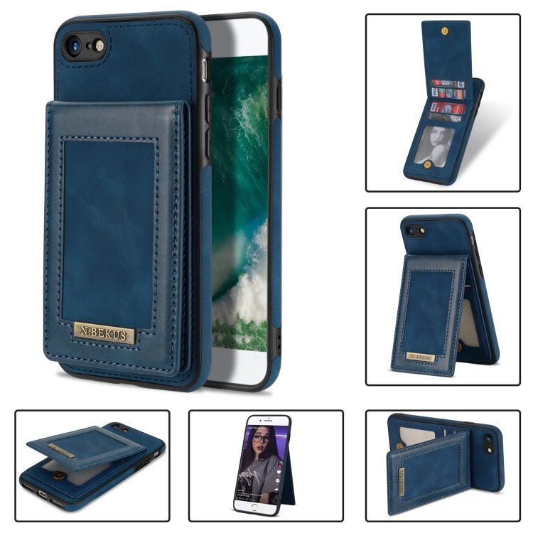 N.BEKUS Custodia per telefono RFID con slot per schede a fogli mobili verticale, For iPhone SE 2022 / SE 2022 / 8 / 7, For iPhone 8 Plus / 7 Plus, For iPhone 11 Pro Max, For iPhone 11 Pro