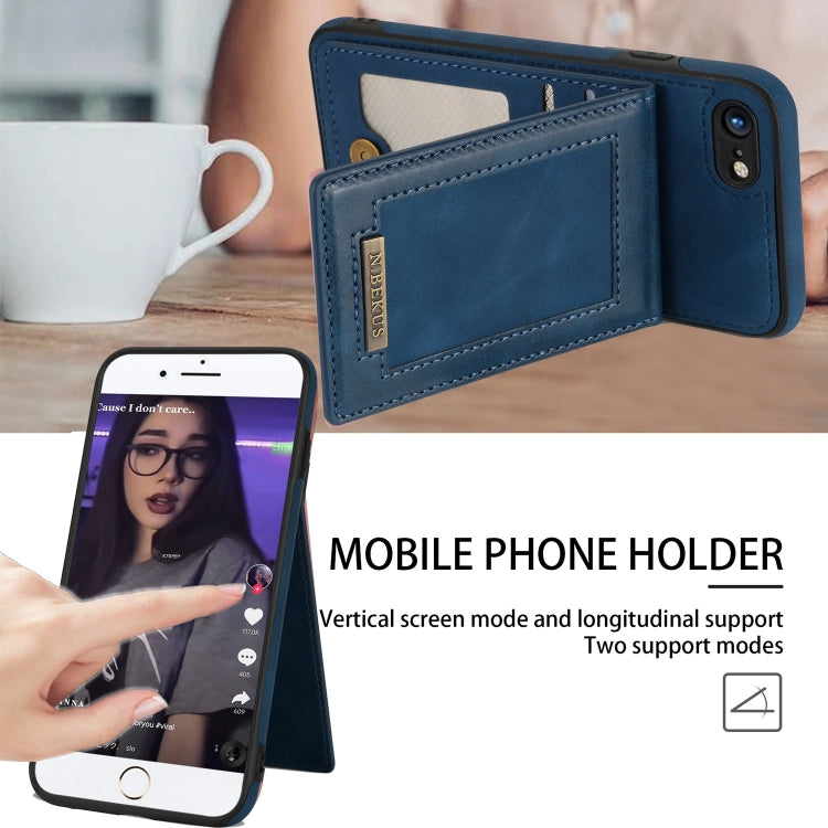 N.BEKUS Custodia per telefono RFID con slot per schede a fogli mobili verticale, For iPhone SE 2022 / SE 2022 / 8 / 7, For iPhone 8 Plus / 7 Plus, For iPhone 11 Pro Max, For iPhone 11 Pro
