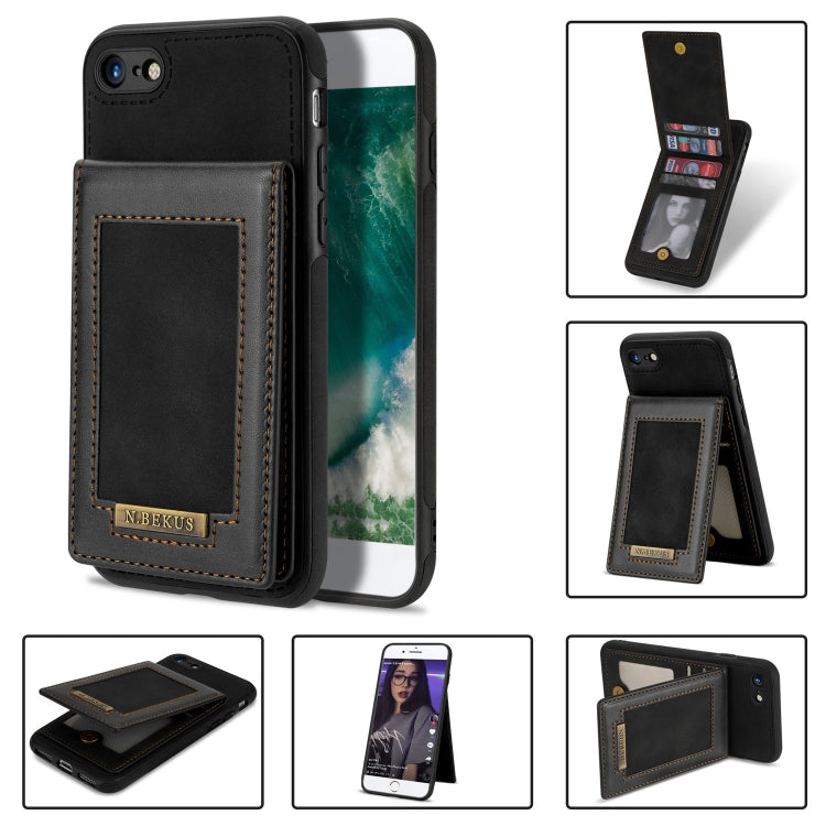 N.BEKUS Custodia per telefono RFID con slot per schede a fogli mobili verticale, For iPhone SE 2022 / SE 2022 / 8 / 7, For iPhone 8 Plus / 7 Plus, For iPhone 11 Pro Max, For iPhone 11 Pro