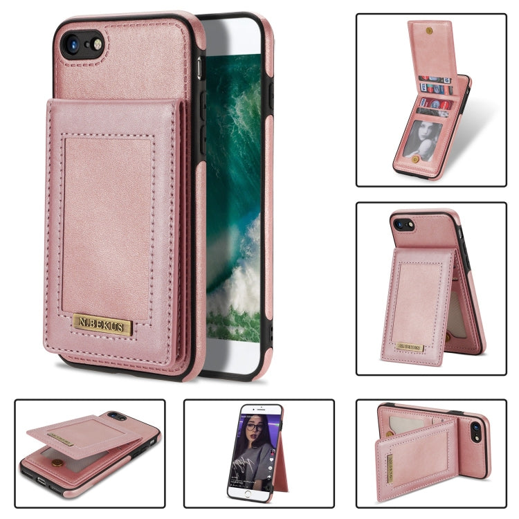 N.BEKUS Custodia per telefono RFID con slot per schede a fogli mobili verticale, For iPhone SE 2022 / SE 2022 / 8 / 7, For iPhone 8 Plus / 7 Plus, For iPhone 11 Pro Max, For iPhone 11 Pro