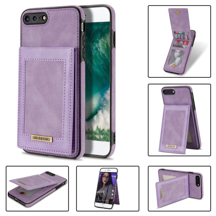 N.BEKUS Custodia per telefono RFID con slot per schede a fogli mobili verticale, For iPhone SE 2022 / SE 2022 / 8 / 7, For iPhone 8 Plus / 7 Plus, For iPhone 11 Pro Max, For iPhone 11 Pro