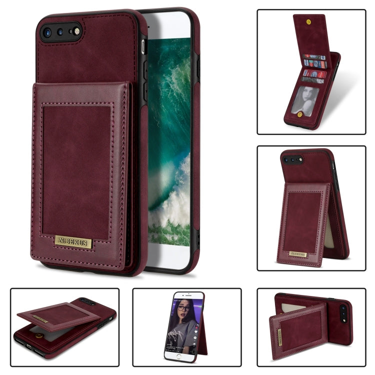 N.BEKUS Custodia per telefono RFID con slot per schede a fogli mobili verticale, For iPhone SE 2022 / SE 2022 / 8 / 7, For iPhone 8 Plus / 7 Plus, For iPhone 11 Pro Max, For iPhone 11 Pro