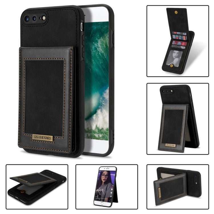 N.BEKUS Custodia per telefono RFID con slot per schede a fogli mobili verticale, For iPhone SE 2022 / SE 2022 / 8 / 7, For iPhone 8 Plus / 7 Plus, For iPhone 11 Pro Max, For iPhone 11 Pro