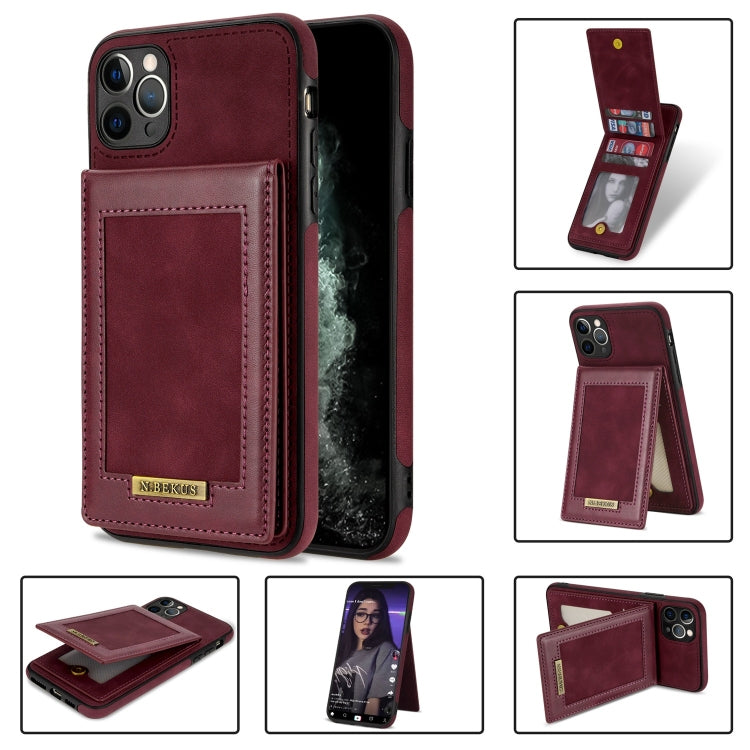 N.BEKUS Custodia per telefono RFID con slot per schede a fogli mobili verticale, For iPhone SE 2022 / SE 2022 / 8 / 7, For iPhone 8 Plus / 7 Plus, For iPhone 11 Pro Max, For iPhone 11 Pro