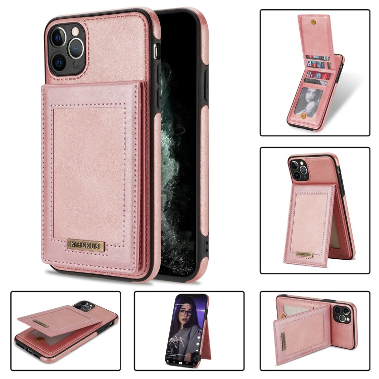 N.BEKUS Custodia per telefono RFID con slot per schede a fogli mobili verticale, For iPhone SE 2022 / SE 2022 / 8 / 7, For iPhone 8 Plus / 7 Plus, For iPhone 11 Pro Max, For iPhone 11 Pro