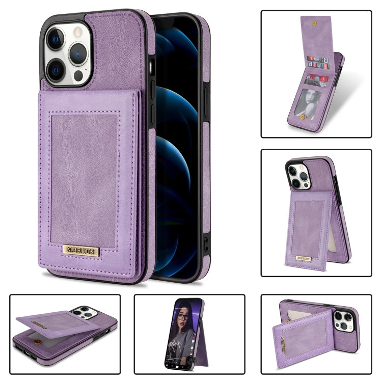 N.BEKUS Custodia per telefono RFID con slot per schede a fogli mobili verticale, For iPhone 12 mini, For iPhone 12 Pro, For iPhone 12 Pro Max, For iPhone 13
