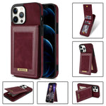 N.BEKUS Custodia per telefono RFID con slot per schede a fogli mobili verticale, For iPhone 12 mini, For iPhone 12 Pro, For iPhone 12 Pro Max, For iPhone 13