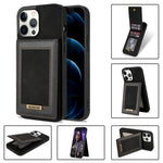 N.BEKUS Custodia per telefono RFID con slot per schede a fogli mobili verticale, For iPhone 12 mini, For iPhone 12 Pro, For iPhone 12 Pro Max, For iPhone 13