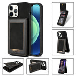N.BEKUS Custodia per telefono RFID con slot per schede a fogli mobili verticale, For iPhone 13 mini, For iPhone 13 Pro, For iPhone 13 Pro Max, For iPhone 14