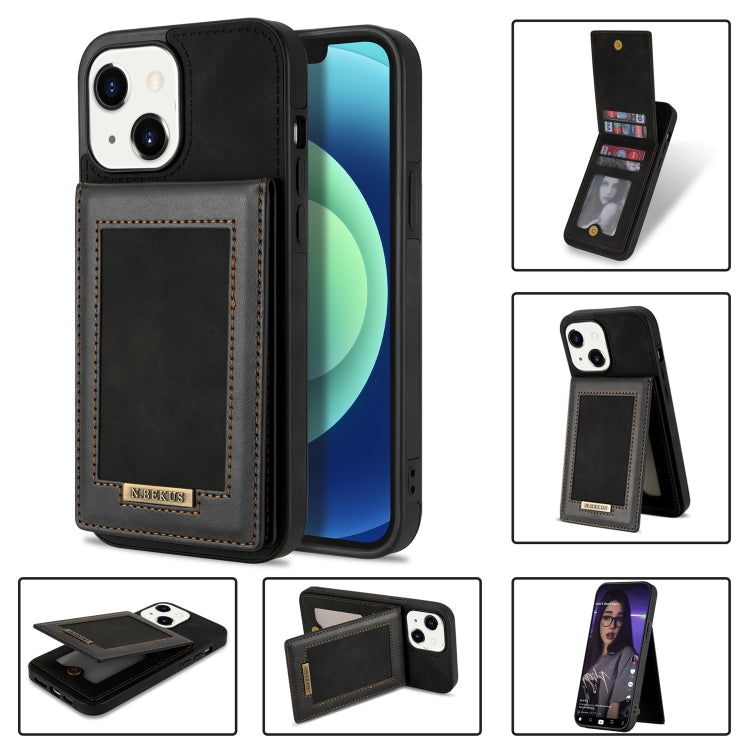 N.BEKUS Custodia per telefono RFID con slot per schede a fogli mobili verticale, For iPhone 13 mini, For iPhone 13 Pro, For iPhone 13 Pro Max, For iPhone 14