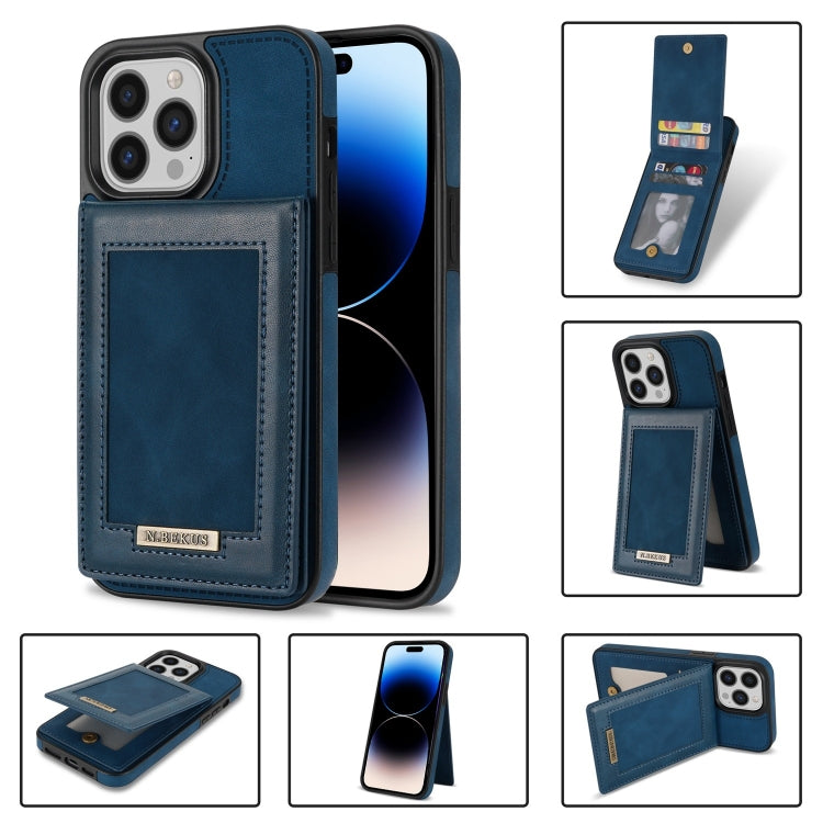 N.BEKUS Custodia per telefono RFID con slot per schede a fogli mobili verticale, For iPhone 14 Plus, For iPhone 14 Pro, For iPhone 14 Pro Max, For iPhone 11
