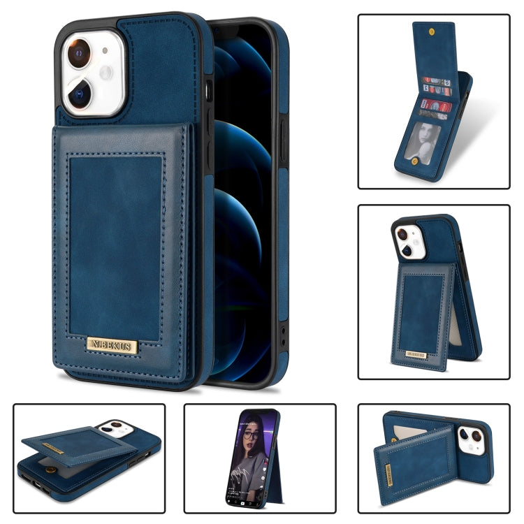 N.BEKUS Custodia per telefono RFID con slot per schede a fogli mobili verticale, For iPhone 14 Plus, For iPhone 14 Pro, For iPhone 14 Pro Max, For iPhone 11