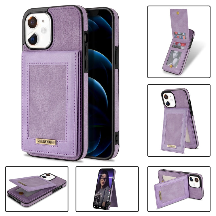 N.BEKUS Custodia per telefono RFID con slot per schede a fogli mobili verticale, For iPhone 14 Plus, For iPhone 14 Pro, For iPhone 14 Pro Max, For iPhone 11