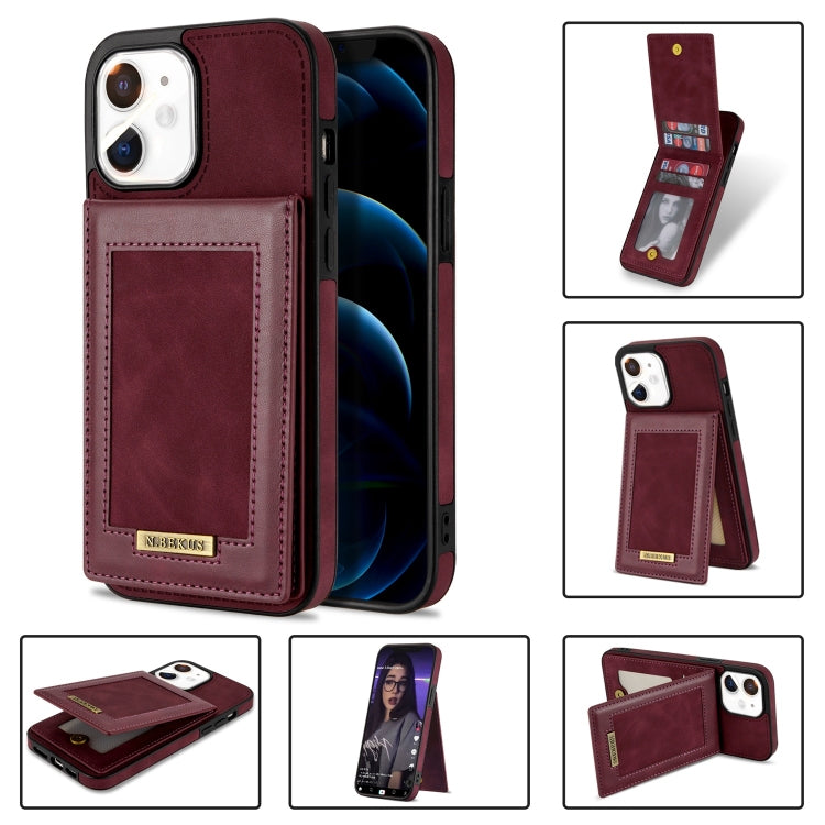 N.BEKUS Custodia per telefono RFID con slot per schede a fogli mobili verticale, For iPhone 14 Plus, For iPhone 14 Pro, For iPhone 14 Pro Max, For iPhone 11