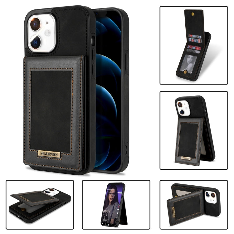 N.BEKUS Custodia per telefono RFID con slot per schede a fogli mobili verticale, For iPhone 14 Plus, For iPhone 14 Pro, For iPhone 14 Pro Max, For iPhone 11