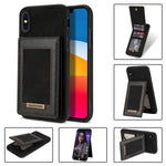N.BEKUS Custodia per telefono RFID con slot per schede a fogli mobili verticale, For iPhone 12, For iPhone XR, For iPhone XS Max, For iPhone XS / X