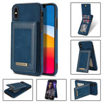 N.BEKUS Custodia per telefono RFID con slot per schede a fogli mobili verticale, For iPhone 12, For iPhone XR, For iPhone XS Max, For iPhone XS / X