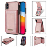 N.BEKUS Custodia per telefono RFID con slot per schede a fogli mobili verticale, For iPhone 12, For iPhone XR, For iPhone XS Max, For iPhone XS / X