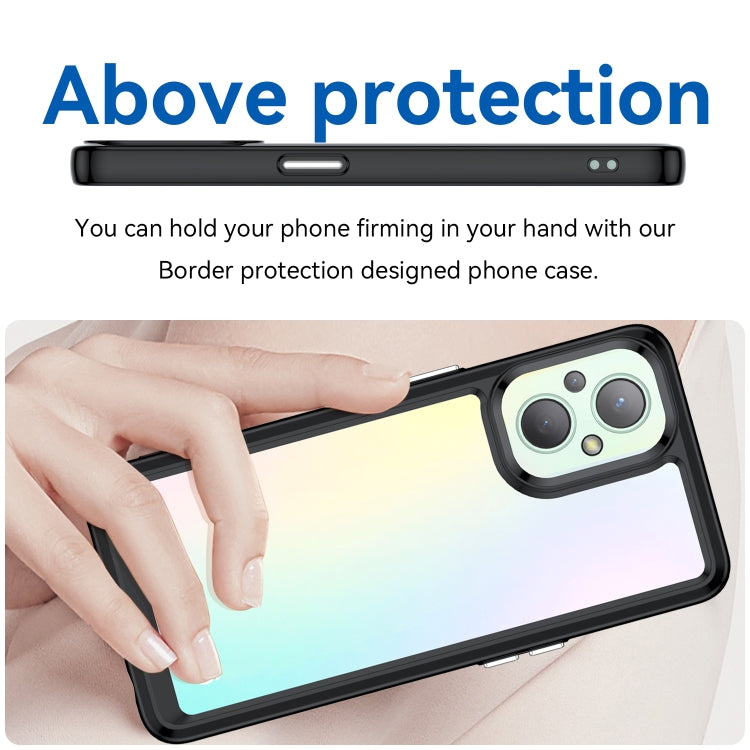 Custodia per telefono in acrilico + TPU serie colorata, For OPPO Reno 7Z 5G