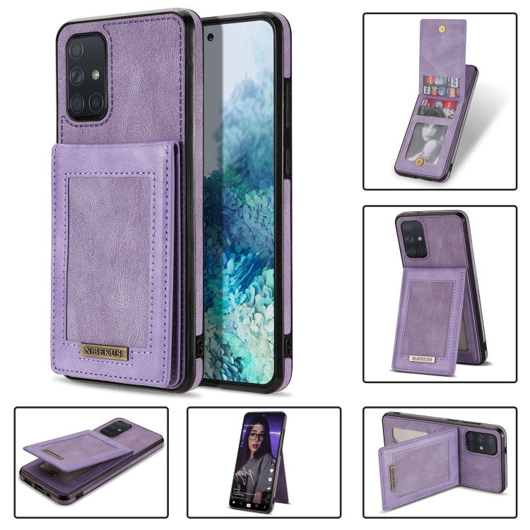 Custodia per telefono RFID con slot per schede a fogli mobili verticale N.Bekus, For Samsung Galaxy A12 5G, For Samsung Galaxy A51 4G, For Samsung Galaxy A71 4G, For Samsung Galaxy A53 5G, For Samsung Galaxy A52s / A52 5G