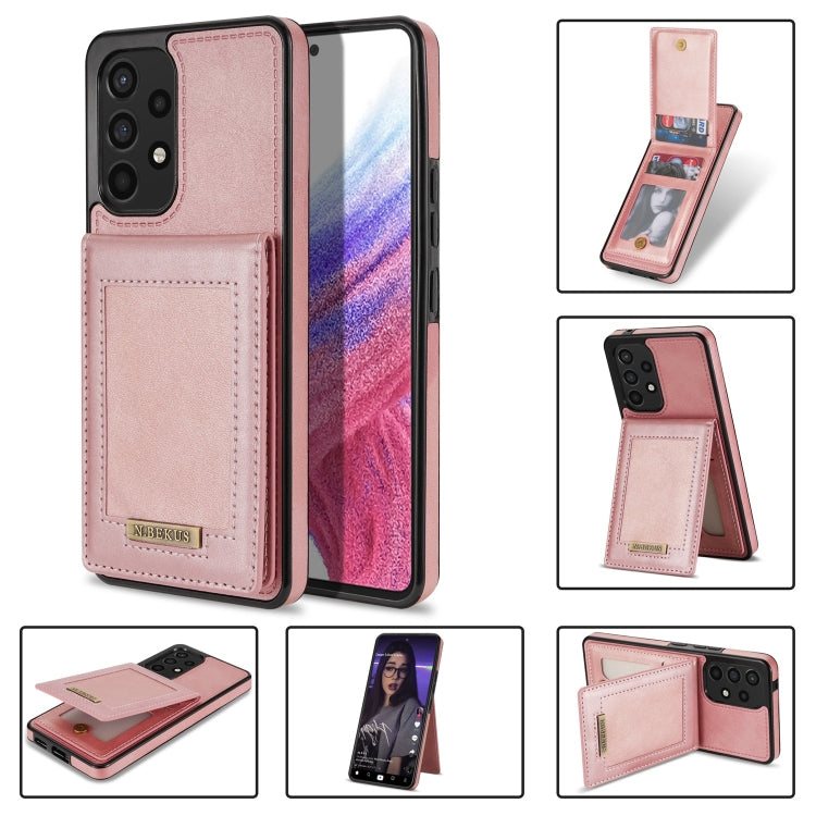 Custodia per telefono RFID con slot per schede a fogli mobili verticale N.Bekus, For Samsung Galaxy A12 5G, For Samsung Galaxy A51 4G, For Samsung Galaxy A71 4G, For Samsung Galaxy A53 5G, For Samsung Galaxy A52s / A52 5G