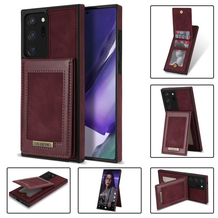 Custodia per telefono RFID con slot per schede a fogli mobili verticale N.Bekus, For Samsung Galaxy Note20, For Samsung Galaxy Note20 Ultra, For Samsung Galaxy S20+, For Samsung Galaxy S20