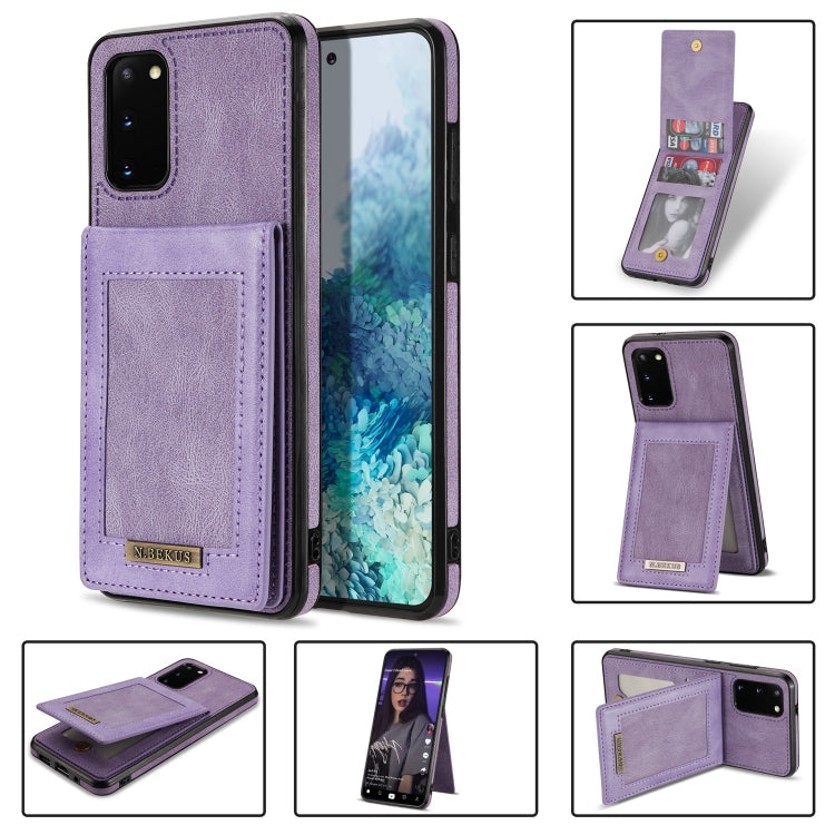 Custodia per telefono RFID con slot per schede a fogli mobili verticale N.Bekus, For Samsung Galaxy Note20, For Samsung Galaxy Note20 Ultra, For Samsung Galaxy S20+, For Samsung Galaxy S20