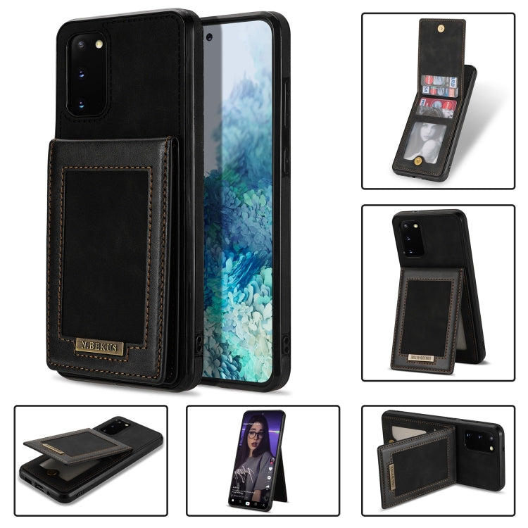 Custodia per telefono RFID con slot per schede a fogli mobili verticale N.Bekus, For Samsung Galaxy Note20, For Samsung Galaxy Note20 Ultra, For Samsung Galaxy S20+, For Samsung Galaxy S20