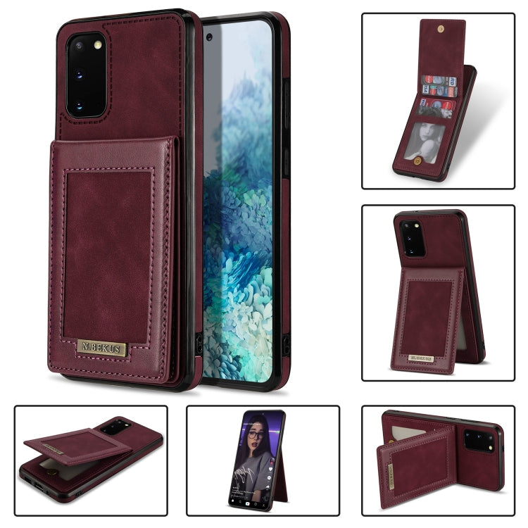 Custodia per telefono RFID con slot per schede a fogli mobili verticale N.Bekus, For Samsung Galaxy Note20, For Samsung Galaxy Note20 Ultra, For Samsung Galaxy S20+, For Samsung Galaxy S20