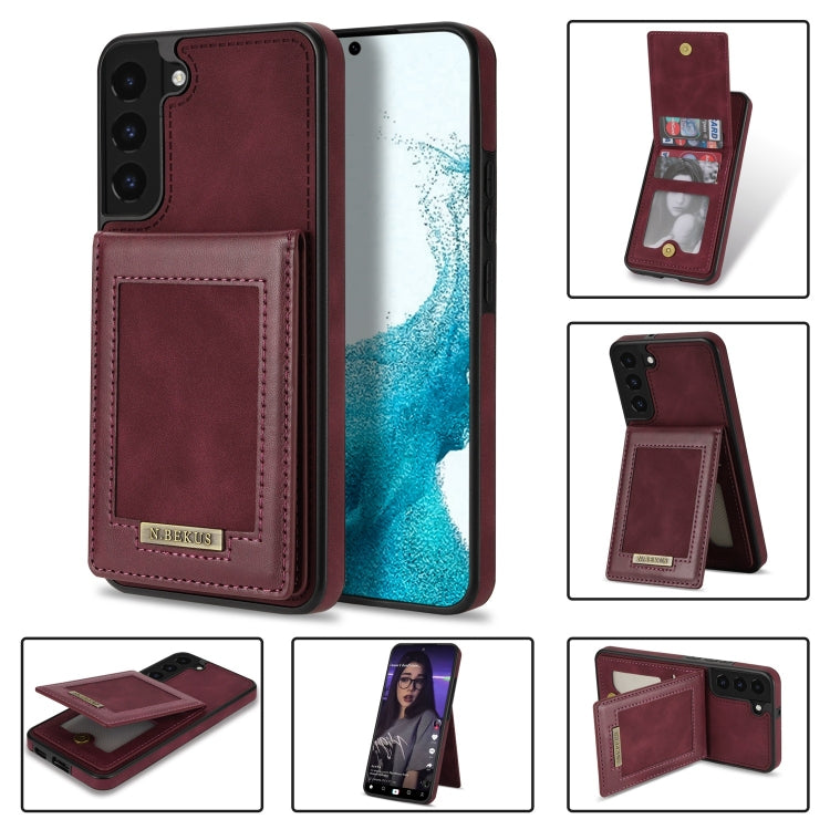 Custodia per telefono RFID con slot per schede a fogli mobili verticale N.Bekus, For Samsung Galaxy S22 5G, For Samsung Galaxy S21 5G, For Samsung Galaxy S21+ 5G, For Samsung Galaxy S21 FE 5G