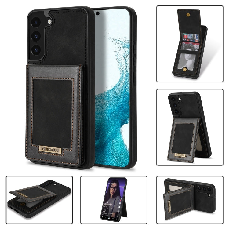 Custodia per telefono RFID con slot per schede a fogli mobili verticale N.Bekus, For Samsung Galaxy S22 5G, For Samsung Galaxy S21 5G, For Samsung Galaxy S21+ 5G, For Samsung Galaxy S21 FE 5G