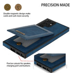 Custodia per telefono RFID con slot per schede a fogli mobili verticale N.Bekus, For Samsung Galaxy S22 Ultra 5G