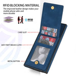 Custodia per telefono RFID con slot per schede a fogli mobili verticale N.Bekus, For Samsung Galaxy S22 Ultra 5G