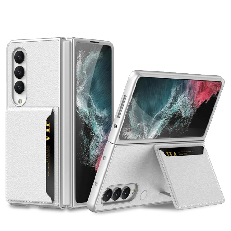 Custodia per telefono in pelle ultrasottile GKK con slot per schede, For Samsung Galaxy Z Fold4