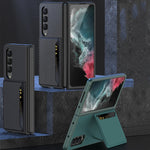 Custodia per telefono in pelle ultrasottile GKK con slot per schede, For Samsung Galaxy Z Fold4