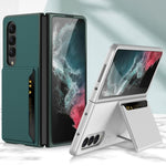 Custodia per telefono in pelle ultrasottile GKK con slot per schede, For Samsung Galaxy Z Fold4