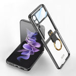 Custodia per telefono galvanica integrata GKK con anello, For Samsung Galaxy Z Flip4
