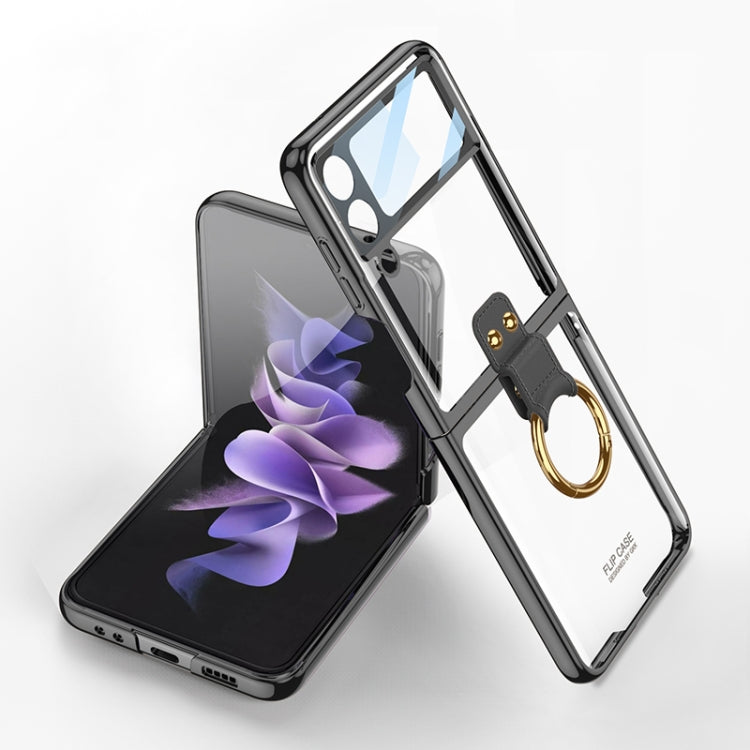 Custodia per telefono galvanica integrata GKK con anello, For Samsung Galaxy Z Flip4