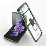 Custodia per telefono galvanica integrata GKK con anello, For Samsung Galaxy Z Flip4