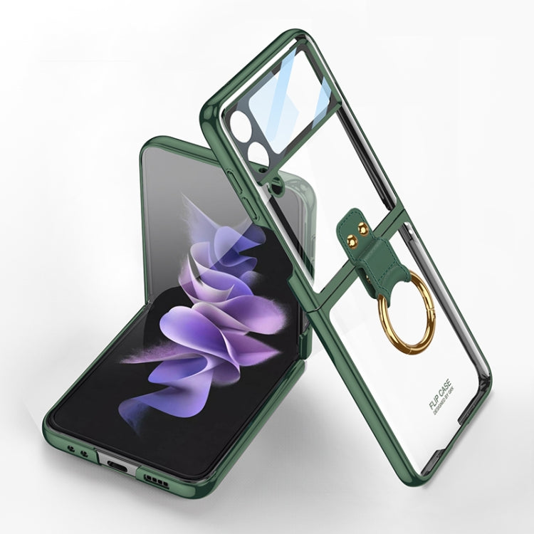 Custodia per telefono galvanica integrata GKK con anello, For Samsung Galaxy Z Flip4