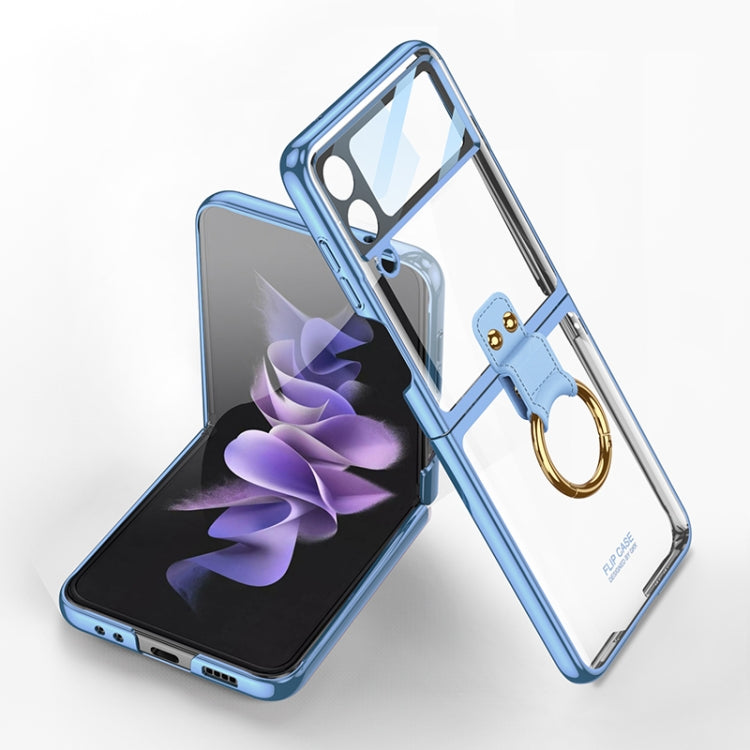 Custodia per telefono galvanica integrata GKK con anello, For Samsung Galaxy Z Flip4