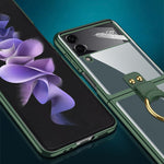 Custodia per telefono galvanica integrata GKK con anello, For Samsung Galaxy Z Flip4