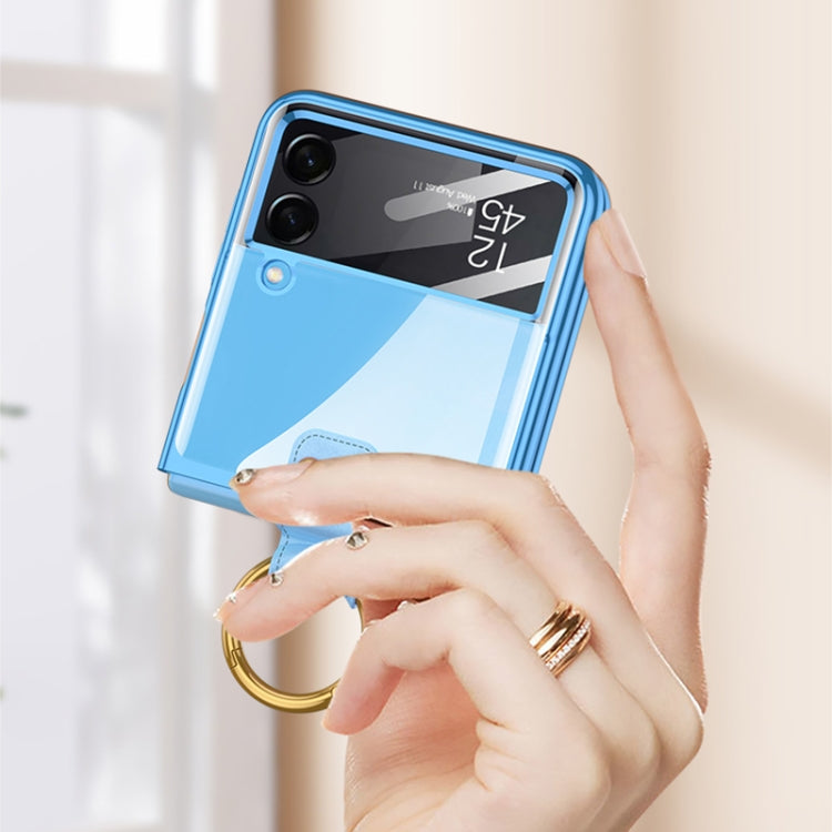 Custodia per telefono galvanica integrata GKK con anello, For Samsung Galaxy Z Flip4